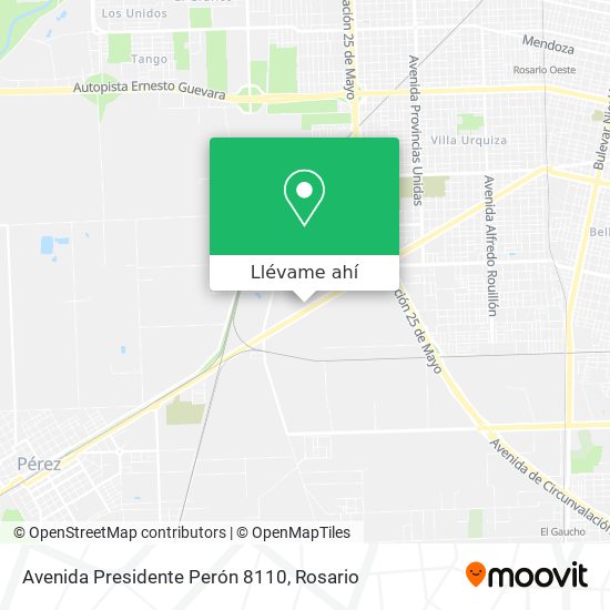 Mapa de Avenida Presidente Perón 8110
