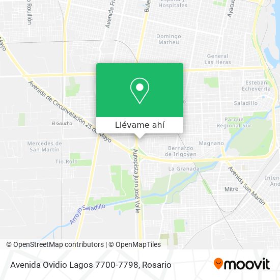 Mapa de Avenida Ovidio Lagos 7700-7798
