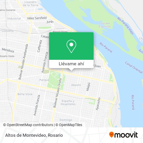 Mapa de Altos de Montevideo