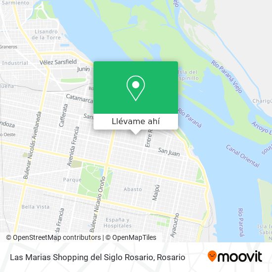 Mapa de Las Marias Shopping del Siglo Rosario