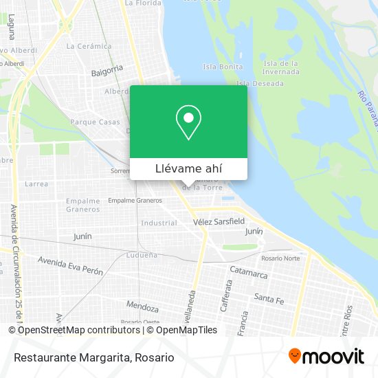 Mapa de Restaurante Margarita