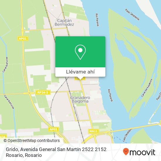 Mapa de Grido, Avenida General San Martín 2522 2152 Rosario
