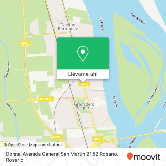 Mapa de Donna, Avenida General San Martín 2152 Rosario