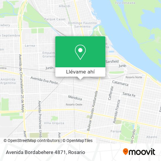 Mapa de Avenida Bordabehere 4871