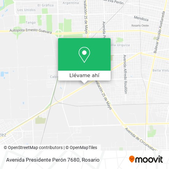 Mapa de Avenida Presidente Perón 7680