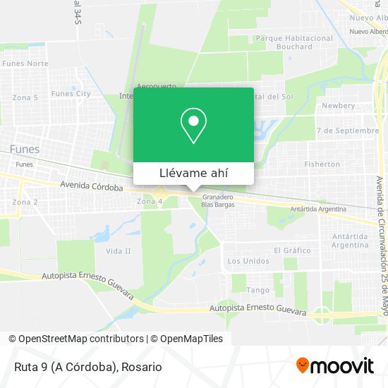 Mapa de Ruta 9 (A Córdoba)