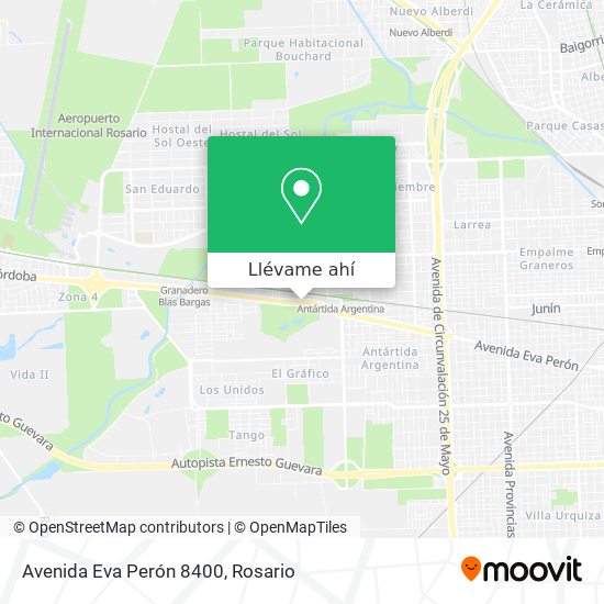 Mapa de Avenida Eva Perón 8400