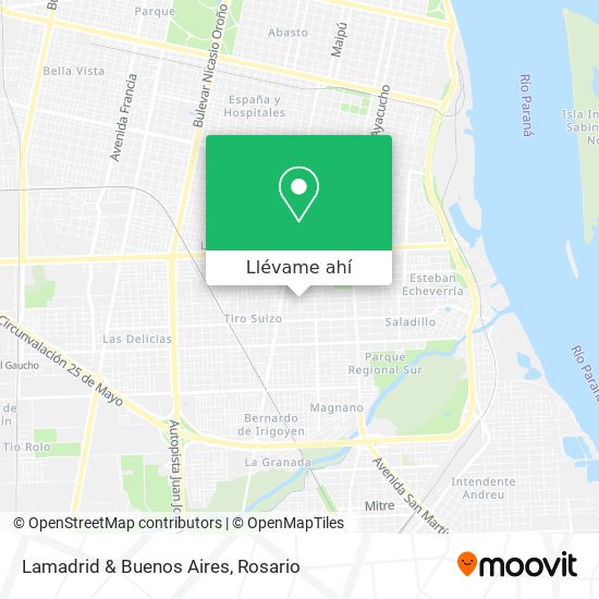 Mapa de Lamadrid & Buenos Aires