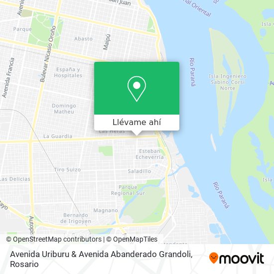 Mapa de Avenida Uriburu & Avenida Abanderado Grandoli