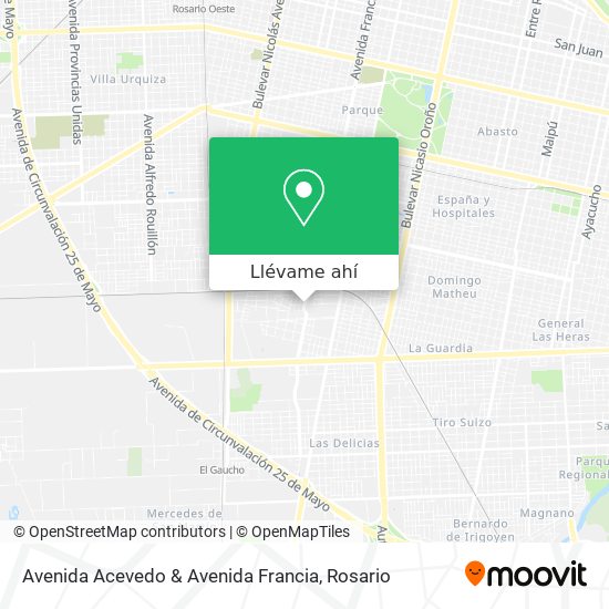 Mapa de Avenida Acevedo & Avenida Francia
