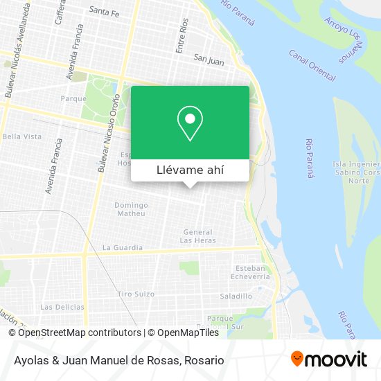 Mapa de Ayolas & Juan Manuel de Rosas