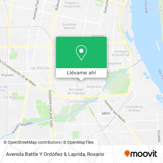 Mapa de Avenida Battle Y Ordóñez & Laprida