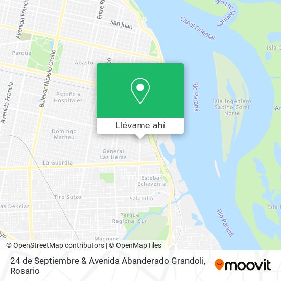 Mapa de 24 de Septiembre & Avenida Abanderado Grandoli