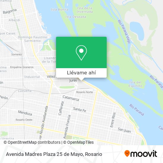Mapa de Avenida Madres Plaza 25 de Mayo