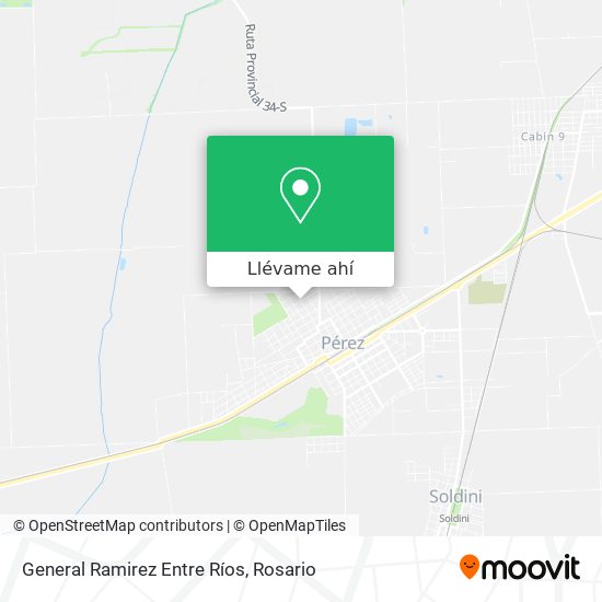 Mapa de General Ramirez Entre Ríos