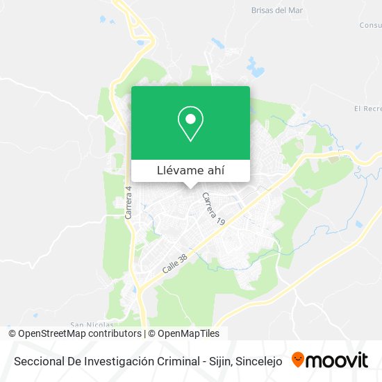 Mapa de Seccional De Investigación Criminal - Sijin
