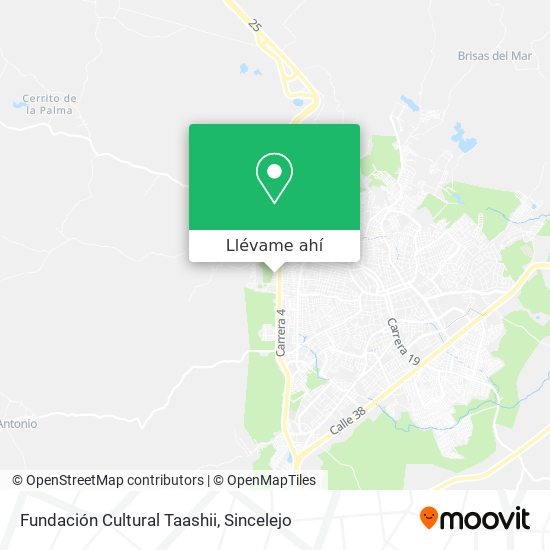 Mapa de Fundación Cultural Taashii