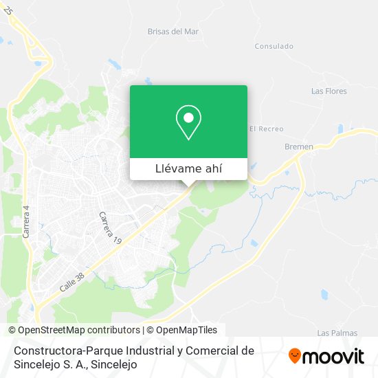 Mapa de Constructora-Parque Industrial y Comercial de Sincelejo S. A.