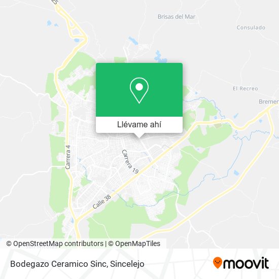 Mapa de Bodegazo Ceramico Sinc