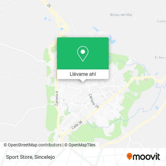 Mapa de Sport Store