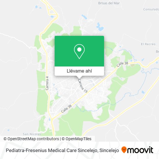 Mapa de Pediatra-Fresenius Medical Care Sincelejo