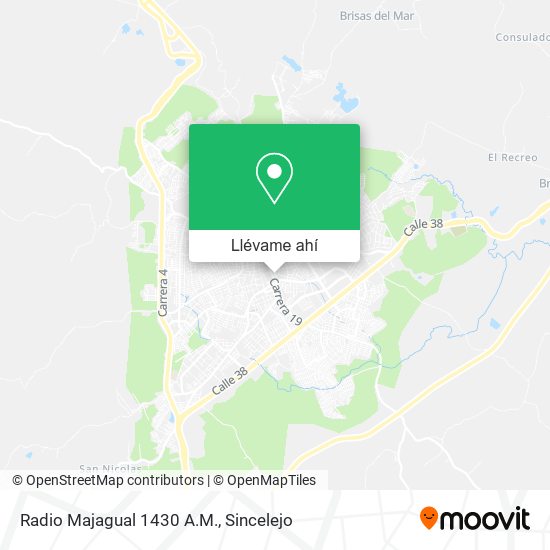 Mapa de Radio Majagual 1430 A.M.