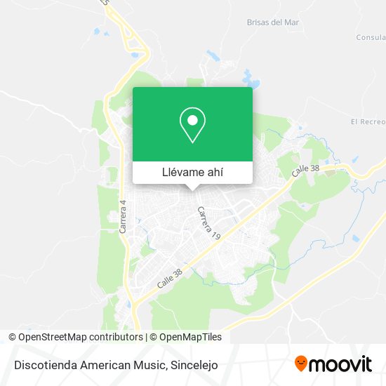 Mapa de Discotienda American Music