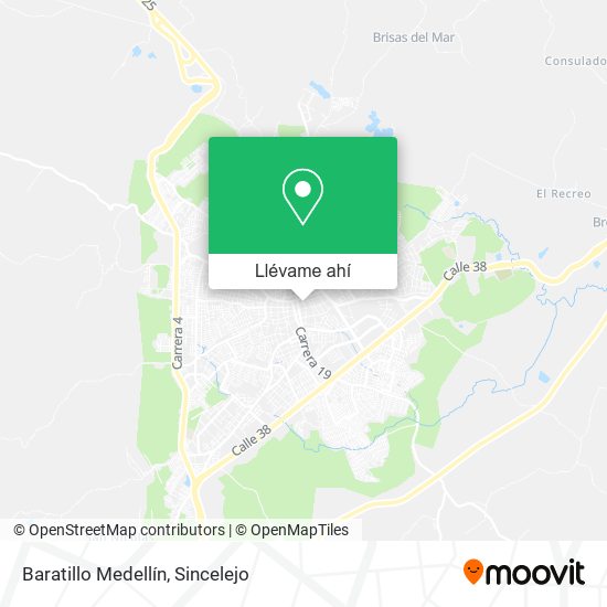 Mapa de Baratillo Medellín