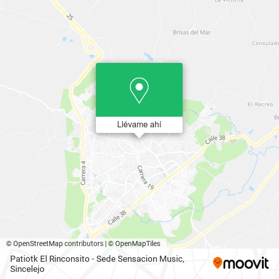 Mapa de Patiotk El Rinconsito - Sede Sensacion Music