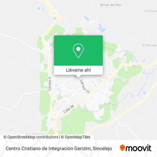 Mapa de Centro Cristiano de Integración Gerizim