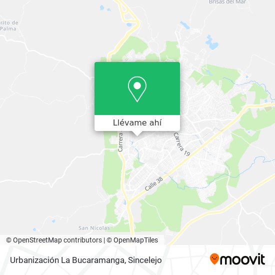 Mapa de Urbanización La Bucaramanga