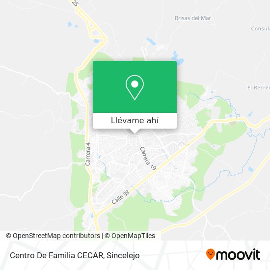 Mapa de Centro De Familia CECAR