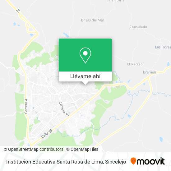 Mapa de Institución Educativa Santa Rosa de Lima