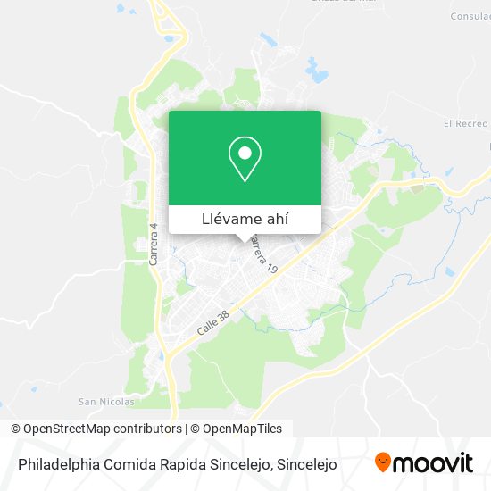 Mapa de Philadelphia Comida Rapida Sincelejo