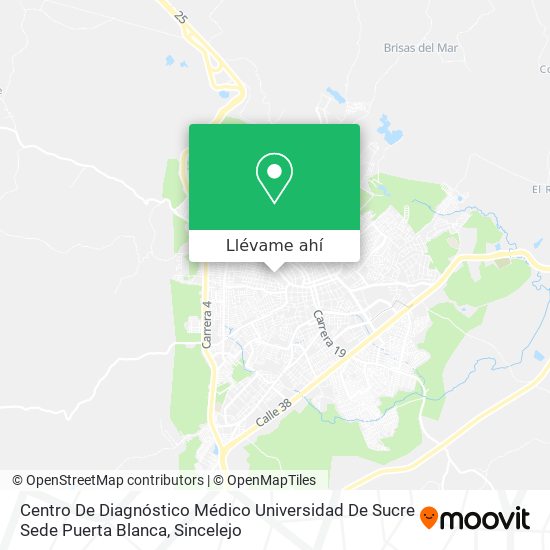 Mapa de Centro De Diagnóstico Médico Universidad De Sucre Sede Puerta Blanca