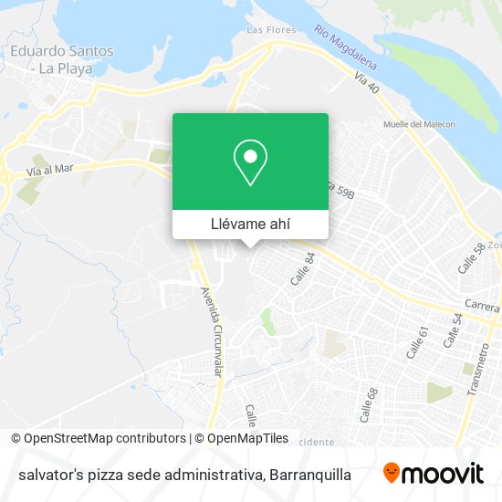 Mapa de salvator's pizza sede administrativa