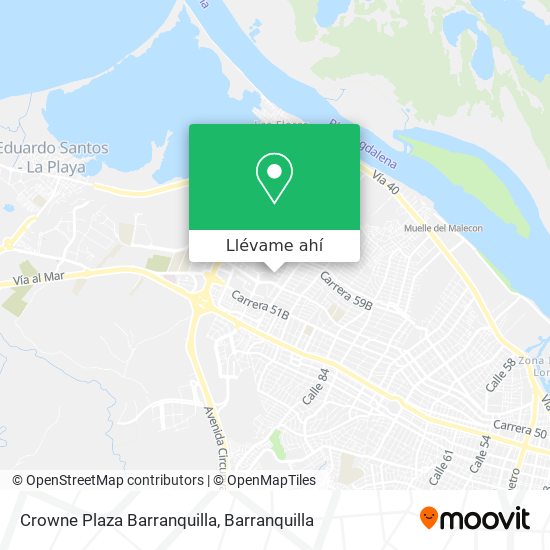 Mapa de Crowne Plaza Barranquilla