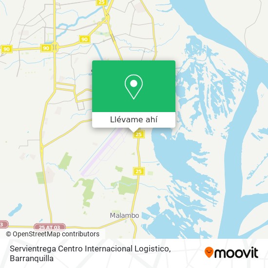 Mapa de Servientrega Centro Internacional Logistico
