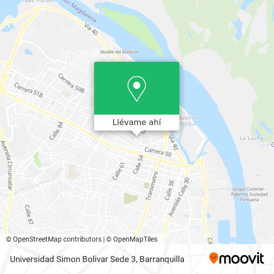 Mapa de Universidad Simon Bolivar Sede 3