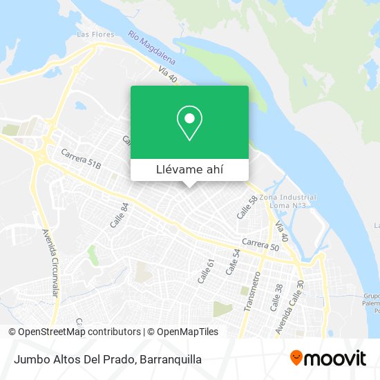 Mapa de Jumbo Altos Del Prado