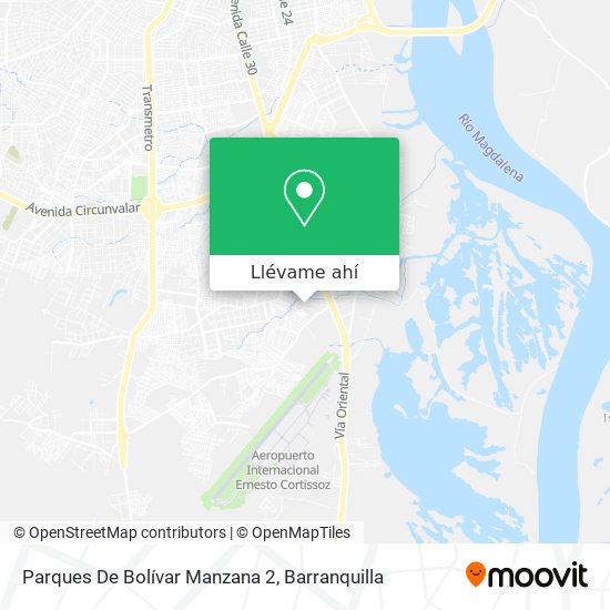 Mapa de Parques De Bolívar Manzana 2
