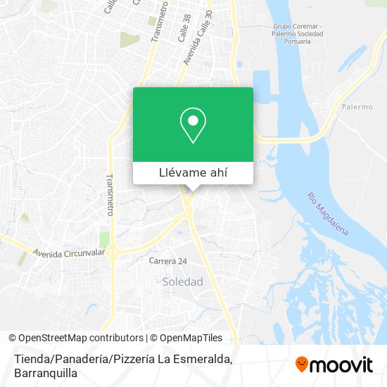 Mapa de Tienda / Panadería / Pizzería La Esmeralda