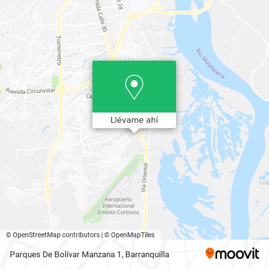 Mapa de Parques De Bolívar Manzana 1