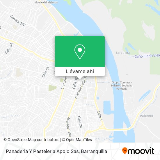 Mapa de Panaderia Y Pasteleria Apolo Sas