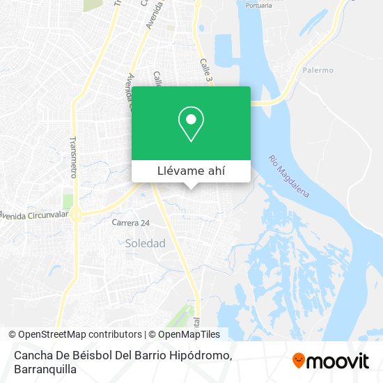 Mapa de Cancha De Béisbol Del Barrio Hipódromo