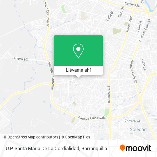Mapa de U.P. Santa María De La Cordialidad