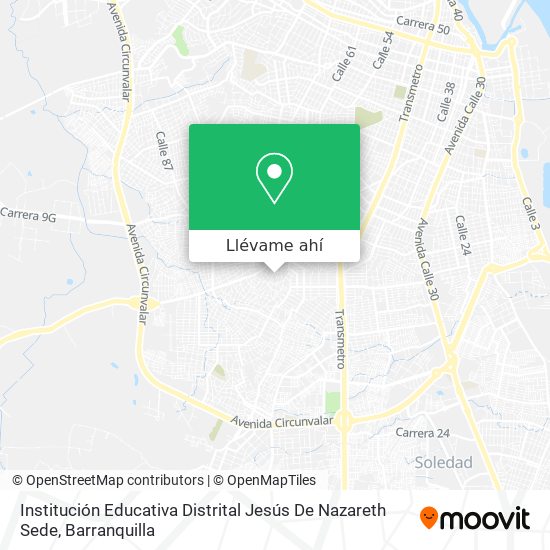 Mapa de Institución Educativa Distrital Jesús De Nazareth Sede