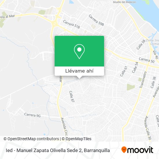 Mapa de Ied - Manuel Zapata Olivella Sede 2