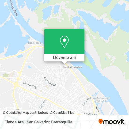 Mapa de Tienda Ara - San Salvador