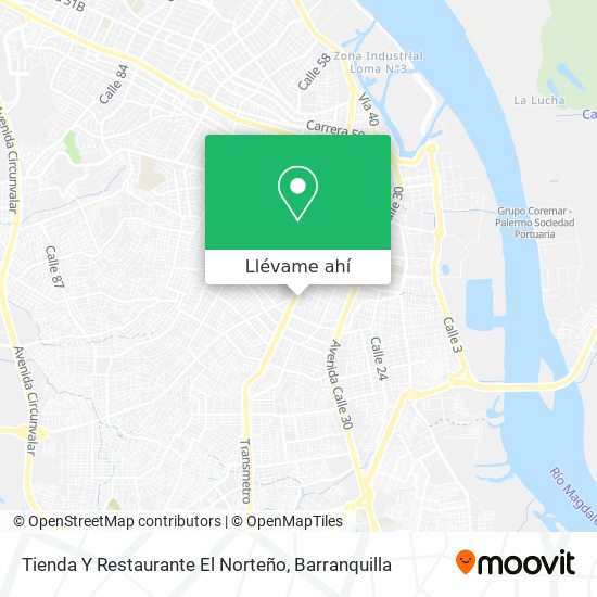 Mapa de Tienda Y Restaurante El Norteño